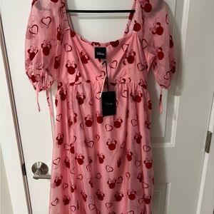 Disney Minnie Hearts Pink and Red Dress